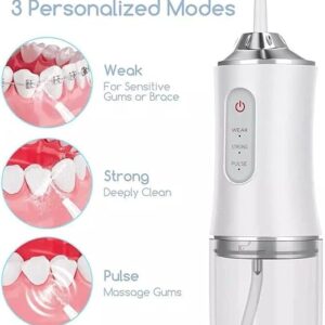 Portable Rechargeable Water Flosser Oral Irrigator (4 Nozzle) (4)