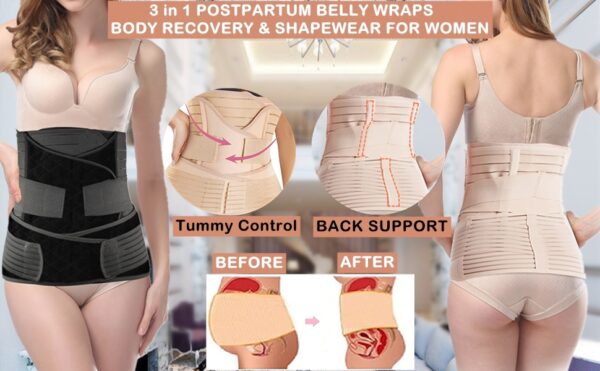 3-in-1 Abdominal & Back Support Belt