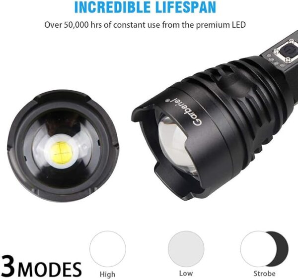 P90 LED Rechargeable Laser Flashlight